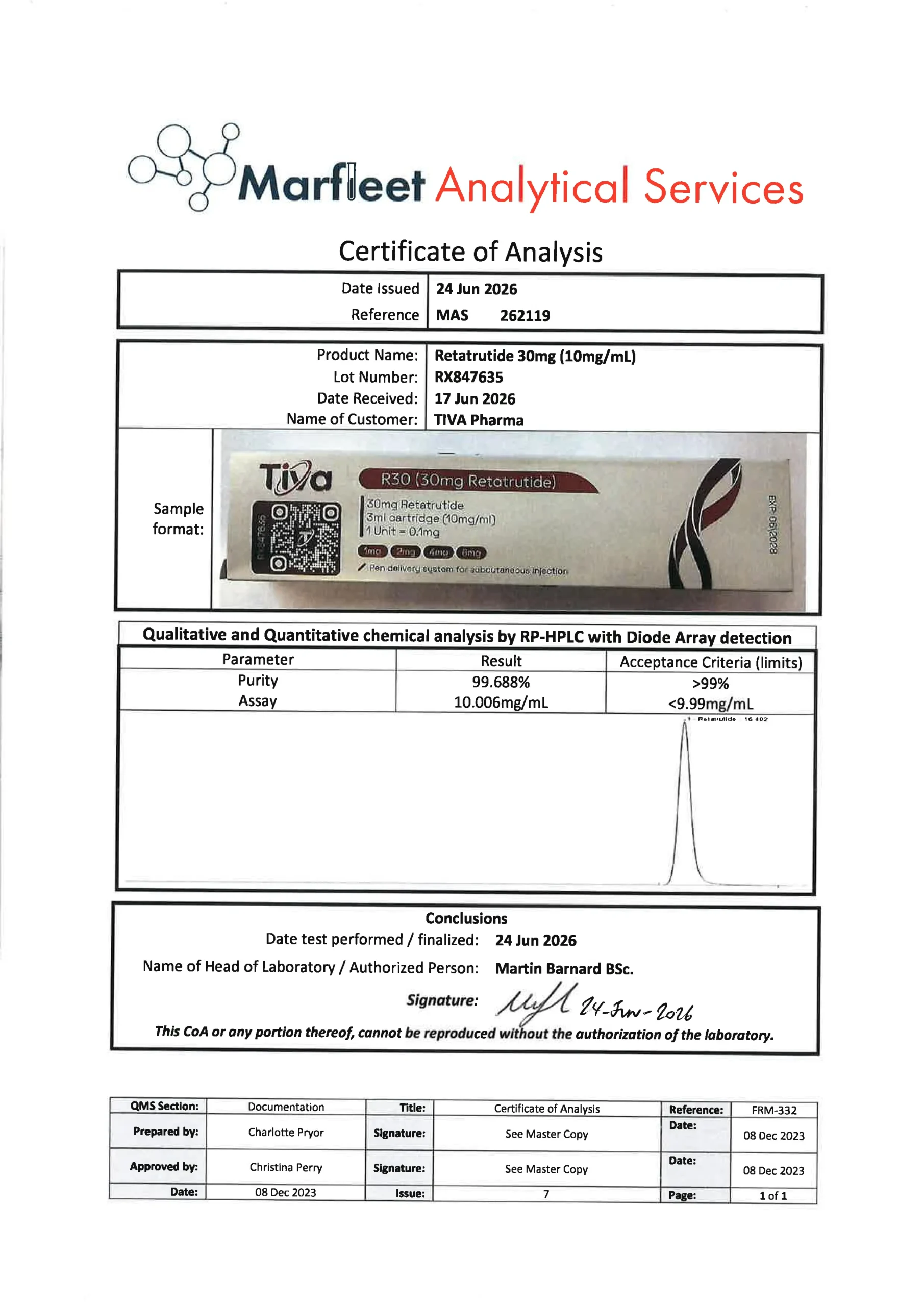 Tiva Flex Retatrutide 30mg Pen - Image 2